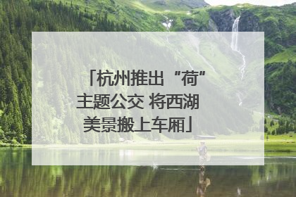 杭州推出“荷”主题公交 将西湖美景搬上车厢