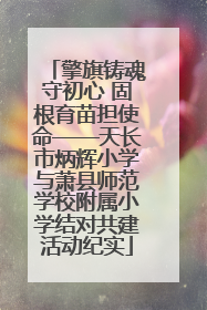擎旗铸魂守初心 固根育苗担使命——天长市炳辉小学与萧县师范学校附属小学结对共建活动纪实