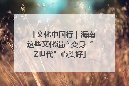 文化中国行｜海南这些文化遗产变身“Z世代”心头好