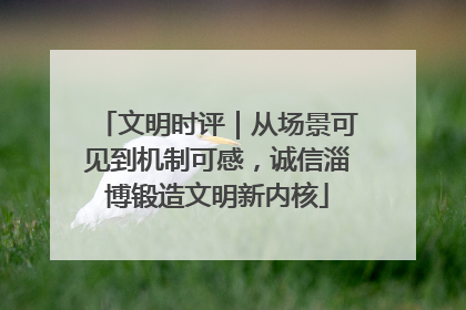 文明时评｜从场景可见到机制可感，诚信淄博锻造文明新内核