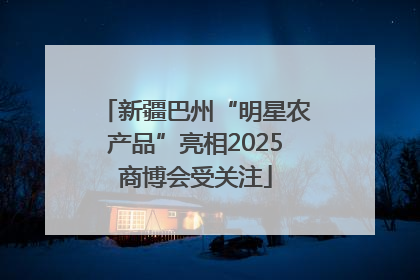 新疆巴州“明星农产品”亮相2025商博会受关注