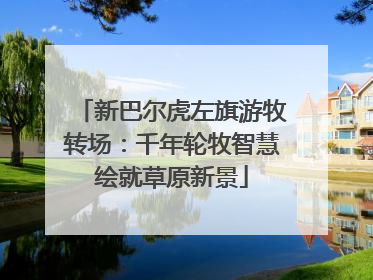 新巴尔虎左旗游牧转场：千年轮牧智慧绘就草原新景