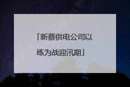 新蔡供电公司以练为战迎汛期