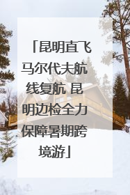 昆明直飞马尔代夫航线复航 昆明边检全力保障暑期跨境游