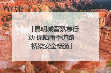 昆明城管紧急行动 保障雨季道路桥梁安全畅通
