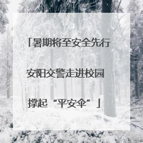 暑期将至安全先行 安阳交警走进校园撑起“平安伞”