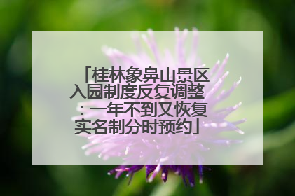 桂林象鼻山景区入园制度反复调整：一年不到又恢复实名制分时预约