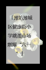 潍坊潍城区健康街小学跳蚤市场燃爆“六一”