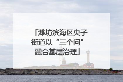 潍坊滨海区央子街道以“三个问”融合基层治理