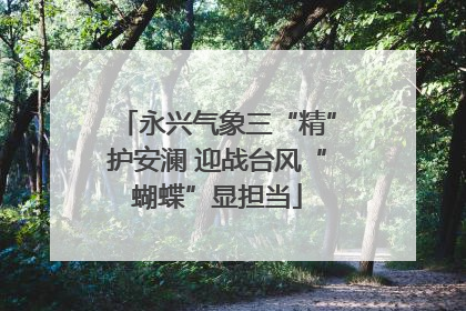 永兴气象三“精”护安澜 迎战台风“蝴蝶”显担当