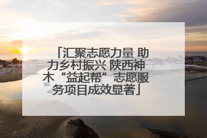 汇聚志愿力量 助力乡村振兴 陕西神木“益起帮”志愿服务项目成效显著