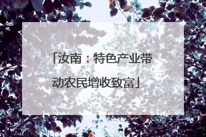 汝南：特色产业带动农民增收致富