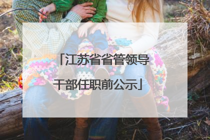 江苏省省管领导干部任职前公示