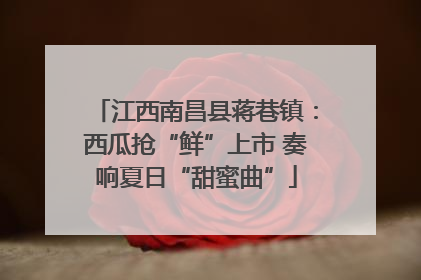 江西南昌县蒋巷镇：西瓜抢“鲜”上市 奏响夏日“甜蜜曲”
