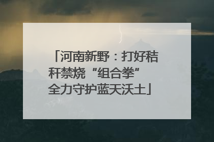 河南新野：打好秸秆禁烧“组合拳” 全力守护蓝天沃土