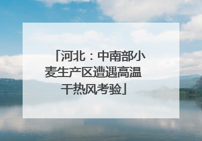 河北：中南部小麦生产区遭遇高温干热风考验