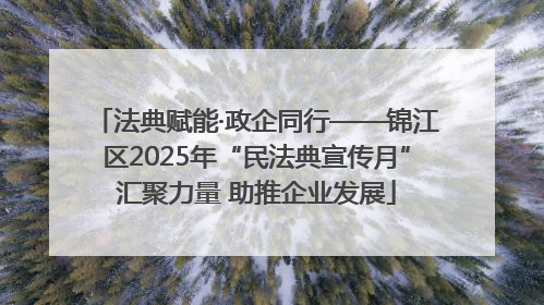 法典赋能·政企同行——锦江区2025年“民法典宣传月”汇聚力量 助推企业发展