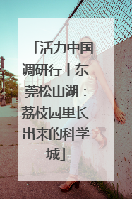 活力中国调研行丨东莞松山湖：荔枝园里长出来的科学城