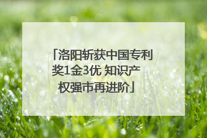 洛阳斩获中国专利奖1金3优 知识产权强市再进阶