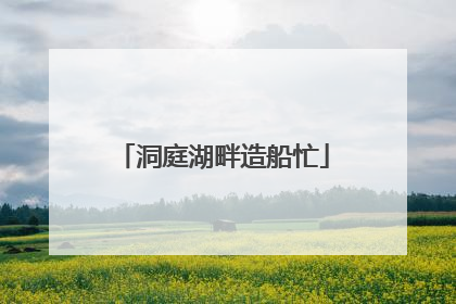 洞庭湖畔造船忙