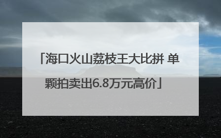 海口火山荔枝王大比拼 单颗拍卖出6.8万元高价