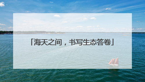 海天之间，书写生态答卷