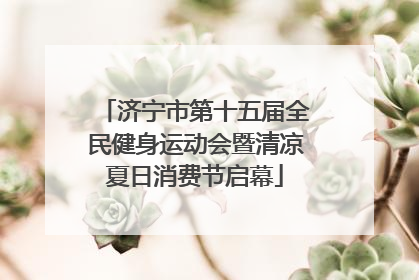 济宁市第十五届全民健身运动会暨清凉夏日消费节启幕