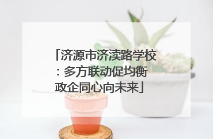 济源市济渎路学校：多方联动促均衡 政企同心向未来