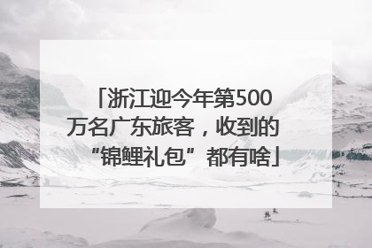 浙江迎今年第500万名广东旅客，收到的“锦鲤礼包”都有啥