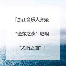 浙江音乐人齐聚“金东之夜”唱响“光南之曲”