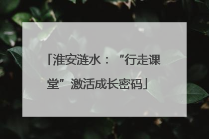 淮安涟水：“行走课堂”激活成长密码