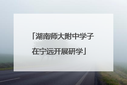 湖南师大附中学子在宁远开展研学