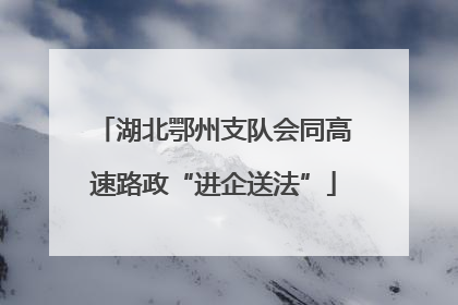 湖北鄂州支队会同高速路政“进企送法”
