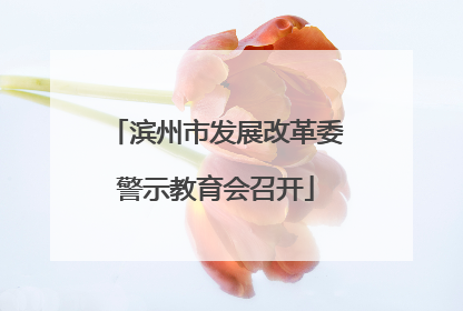 滨州市发展改革委警示教育会召开