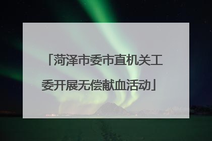 菏泽市委市直机关工委开展无偿献血活动