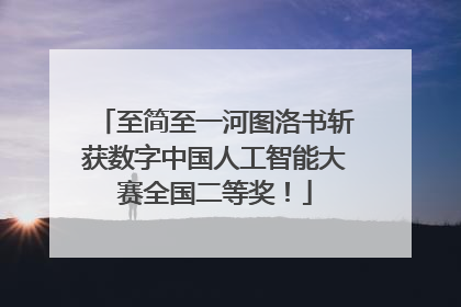至简至一河图洛书斩获数字中国人工智能大赛全国二等奖！