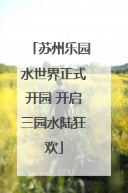 苏州乐园水世界正式开园 开启三园水陆狂欢