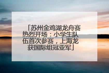 苏州金鸡湖龙舟赛热烈开场：小学生队伍首次参赛，上海龙获国际组冠亚军