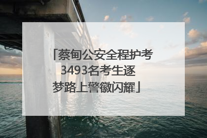 蔡甸公安全程护考 3493名考生逐梦路上警徽闪耀