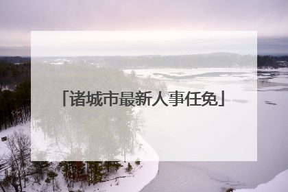诸城市最新人事任免