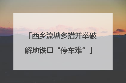 西乡流塘多措并举破解地铁口“停车难”