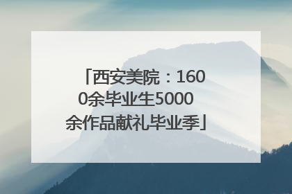 西安美院：1600余毕业生5000余作品献礼毕业季