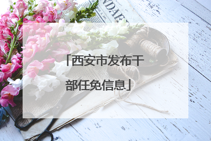 西安市发布干部任免信息
