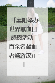 襄阳举办世界献血日感恩活动 百余名献血者畅游汉江