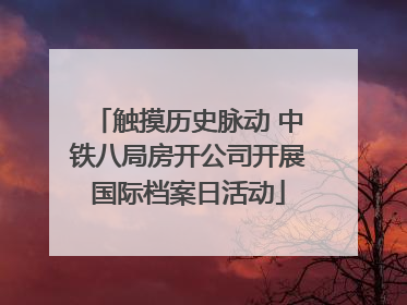 触摸历史脉动 中铁八局房开公司开展国际档案日活动