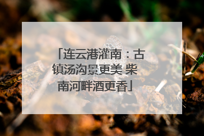 连云港灌南：古镇汤沟景更美 柴南河畔酒更香