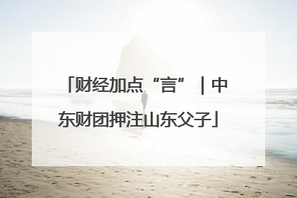 财经加点“言”｜中东财团押注山东父子