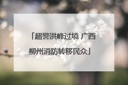 超警洪峰过境 广西柳州消防转移民众