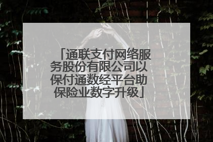通联支付网络服务股份有限公司以保付通数经平台助保险业数字升级