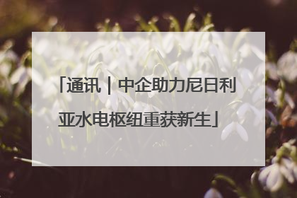 通讯｜中企助力尼日利亚水电枢纽重获新生